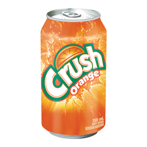355ml can of soda crush orange
